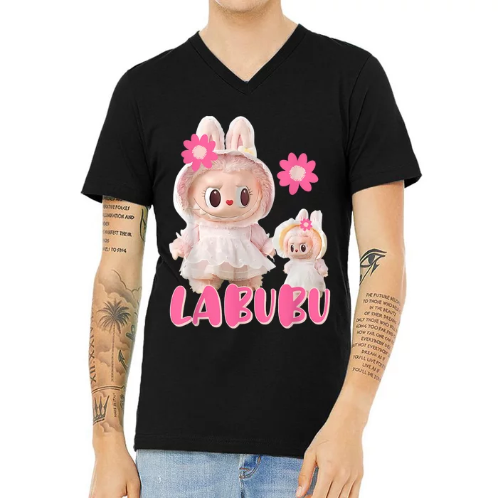 Cute Labubu The Monsters V-Neck T-Shirt