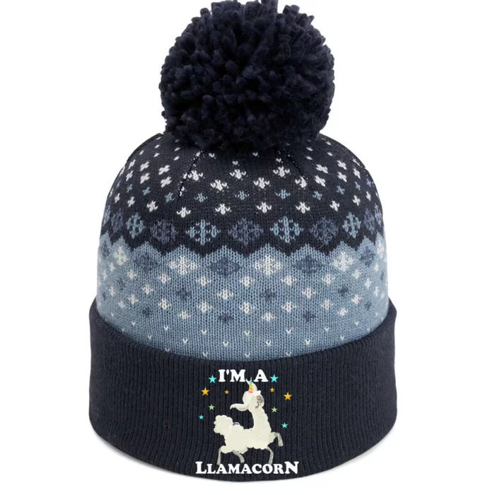 Cute Llama Unicorn - Llamacorn The Baniff Cuffed Pom Beanie