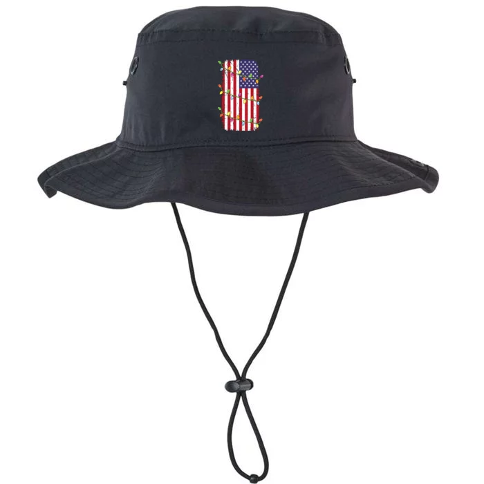 Christmas Lights Usa Flag Patriotic Veteran Christmas Legacy Cool Fit Booney Bucket Hat