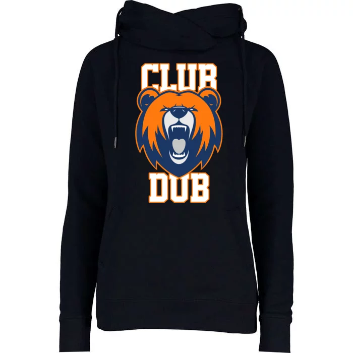 Club Dub Chicago Football Womens Funnel Neck Pullover Hood