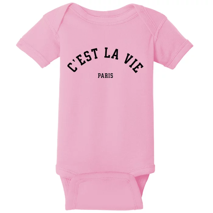 Cest La Vie Paris France Women Vintage Summer Graphic Baby Bodysuit