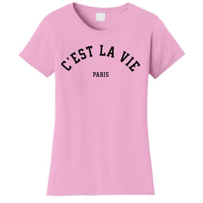 Cest La Vie Paris France Women Vintage Summer Graphic Women's T-Shirt