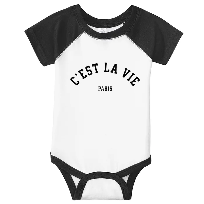 Cest La Vie Paris France Women Vintage Summer Graphic Infant Baby Jersey Bodysuit