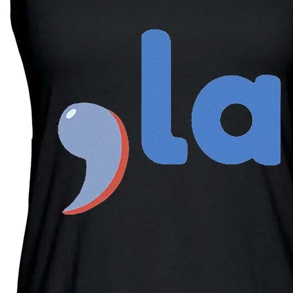 Comma +  La Vote Kamala Harris For President 2024 Election Ladies Essential Flowy Tank