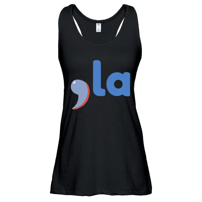 Comma +  La Vote Kamala Harris For President 2024 Election Ladies Essential Flowy Tank