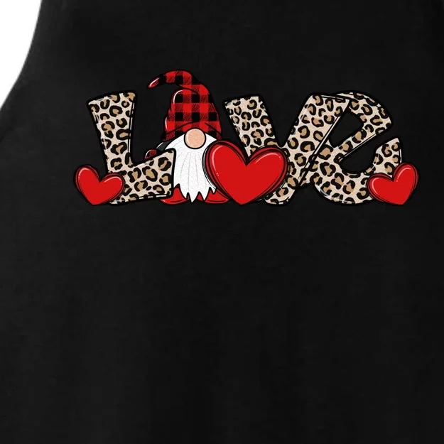 Cute Love Valentines Day Gnome Ladies Tri-Blend Wicking Tank