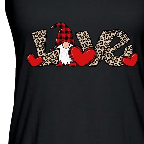 Cute Love Valentines Day Gnome Ladies Essential Flowy Tank