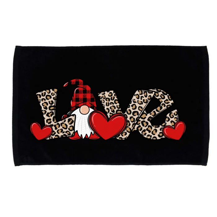 Cute Love Valentines Day Gnome Microfiber Hand Towel