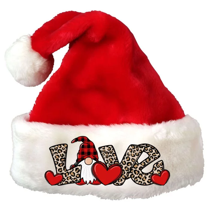 Cute Love Valentines Day Gnome Premium Christmas Santa Hat