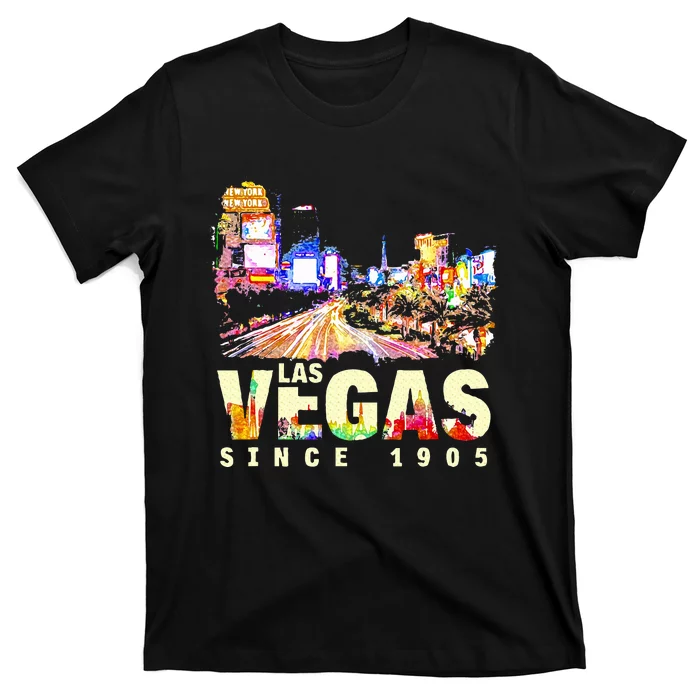 Colorful Las Vegas Nevada Las Vegas Since 1905 Trip Travel T-Shirt