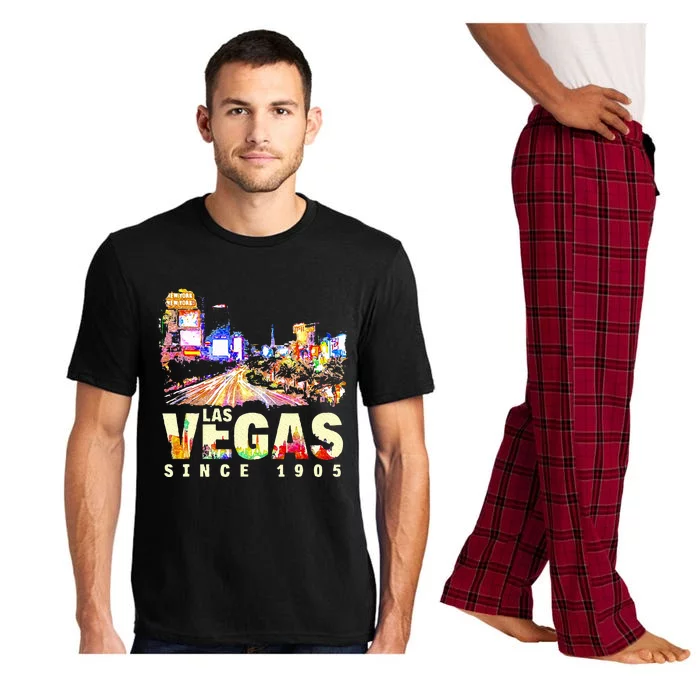 Colorful Las Vegas Nevada Las Vegas Since 1905 Trip Travel Pajama Set