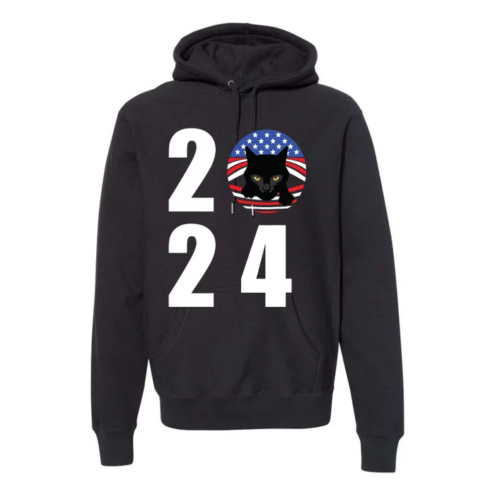 Cat Lady Vote For Kamala 2024 Election Premium Hoodie