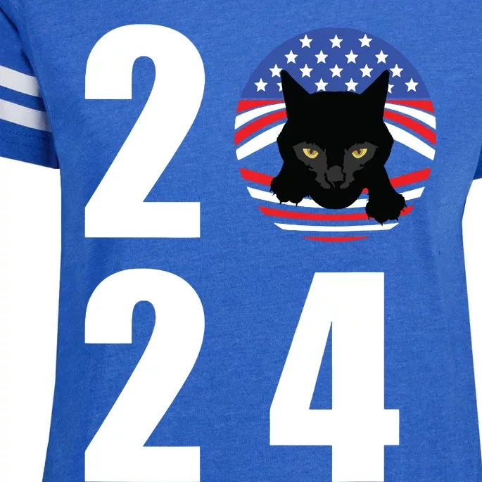 Cat Lady Vote For Kamala 2024 Election Enza Ladies Jersey Football T-Shirt