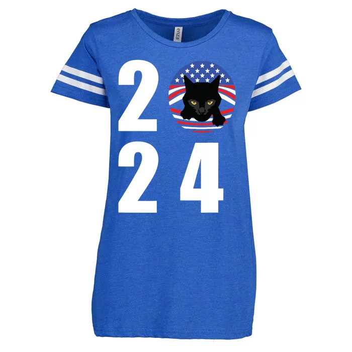 Cat Lady Vote For Kamala 2024 Election Enza Ladies Jersey Football T-Shirt