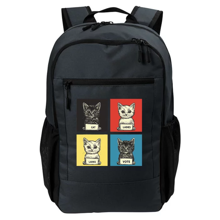 Cat Ladies Vote Fun Election Theme Cute Kittens Daily Commute Backpack