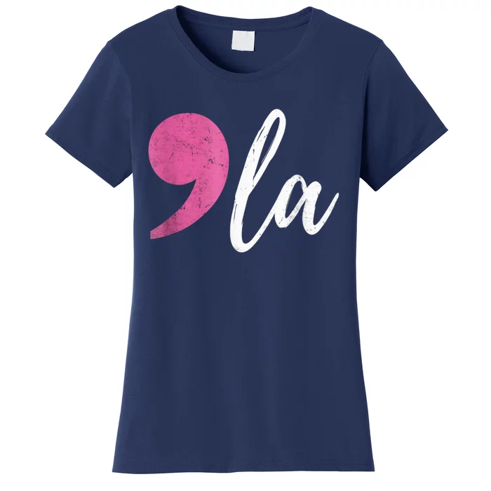 Comma +  La Vote Kamala Harris For President 2024 Election Women's T-Shirt