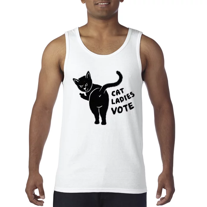 Cat Ladies Vote Funny Angry Kitty Revenge Tank Top