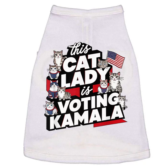 Cat Lady Voting For Kamala Harris 2024 1st Female President Doggie Tank