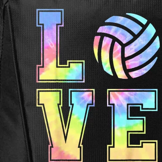 Cute Love Volleyball Tie Dye Volleyball Gift City Backpack