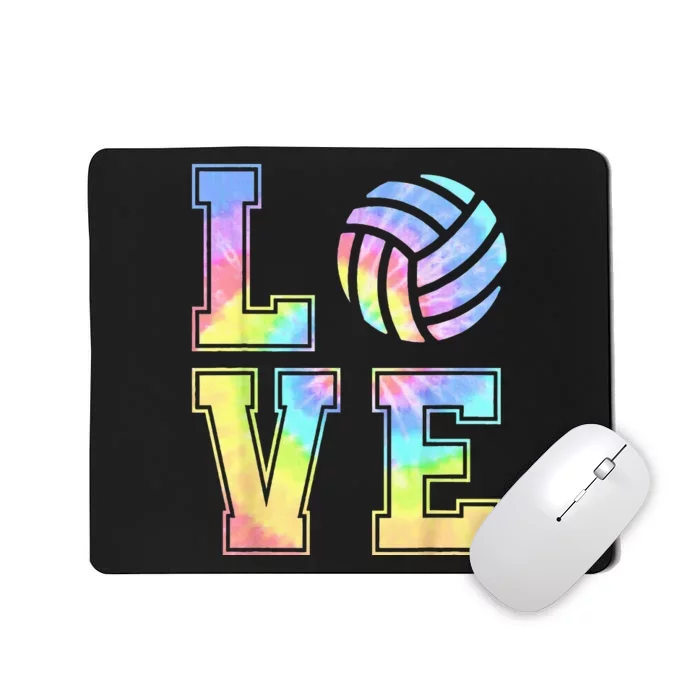 Cute Love Volleyball Tie Dye Volleyball Gift Mousepad