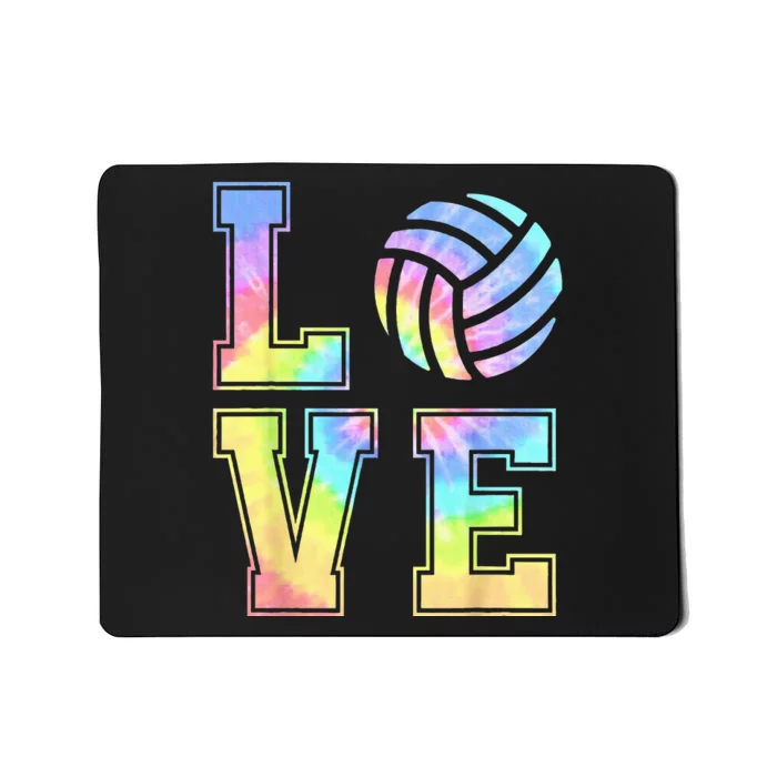 Cute Love Volleyball Tie Dye Volleyball Gift Mousepad