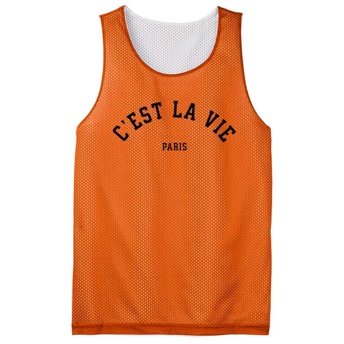 Cest La Vie Paris France Vintage Summer Graphic Mesh Reversible Basketball Jersey Tank