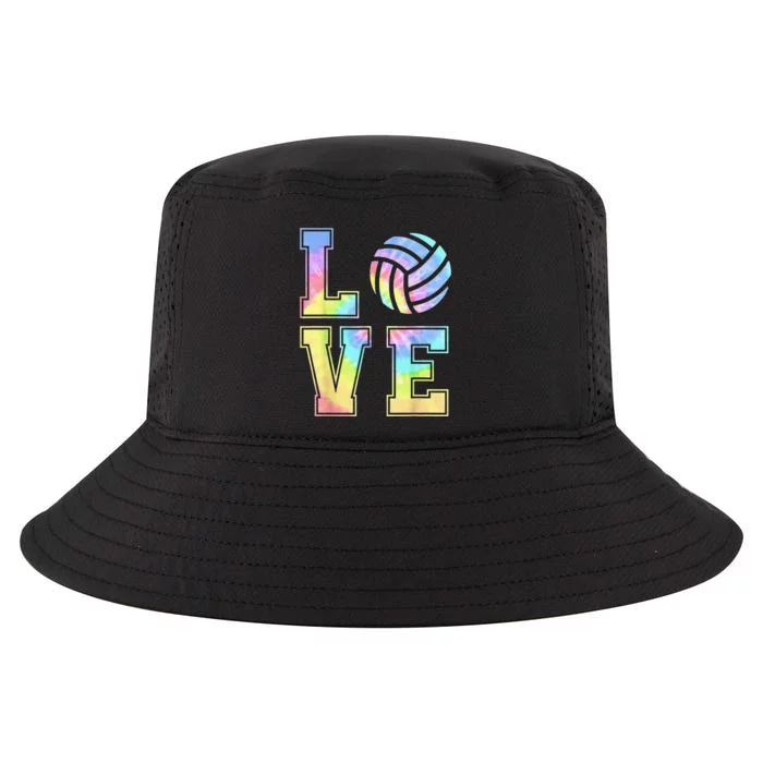 Cute Love Volleyball Tie Dye Volleyball funny player coach Cool Comfort Performance Bucket Hat