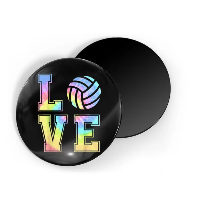 Cute Love Volleyball Tie Dye Volleyball funny player coach Magnet