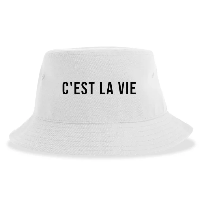 CEst La Vie French Saying Graphic Design Sustainable Bucket Hat