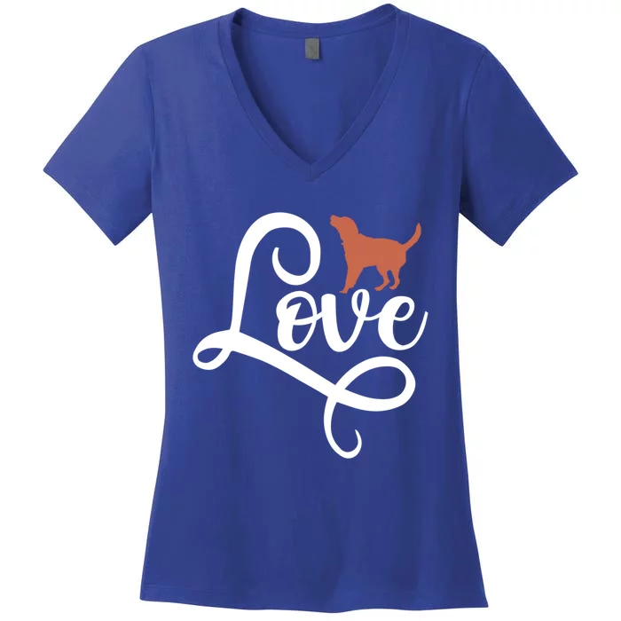 Chocolate Lab Valentine's Day For Labrador Retriever Mom Gift Women's V-Neck T-Shirt