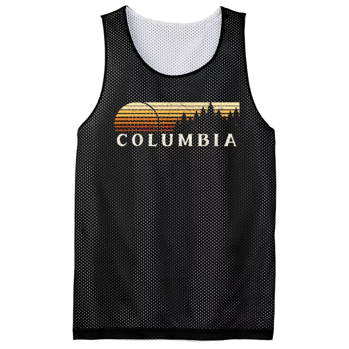 Columbia La Vintage Evergreen Sunset Eighties Retro Mesh Reversible Basketball Jersey Tank