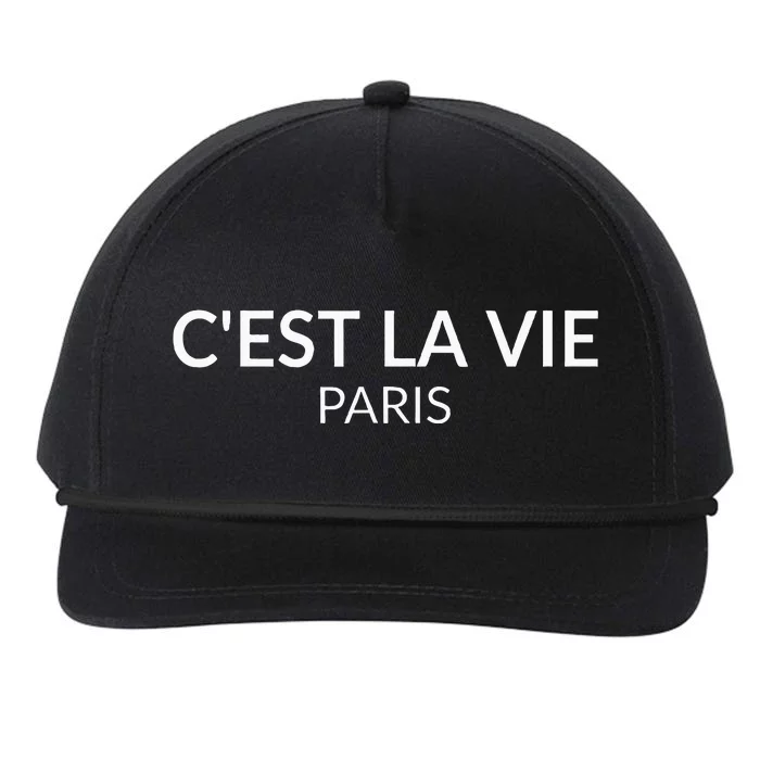 CEst La Vie Paris France Lover French Snapback Five-Panel Rope Hat