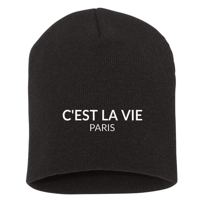 CEst La Vie Paris France Lover French Short Acrylic Beanie