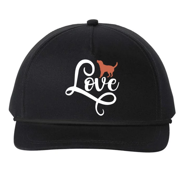 Chocolate Lab Valentine's Day For Labrador Retriever Mom Meaningful Gift Snapback Five-Panel Rope Hat