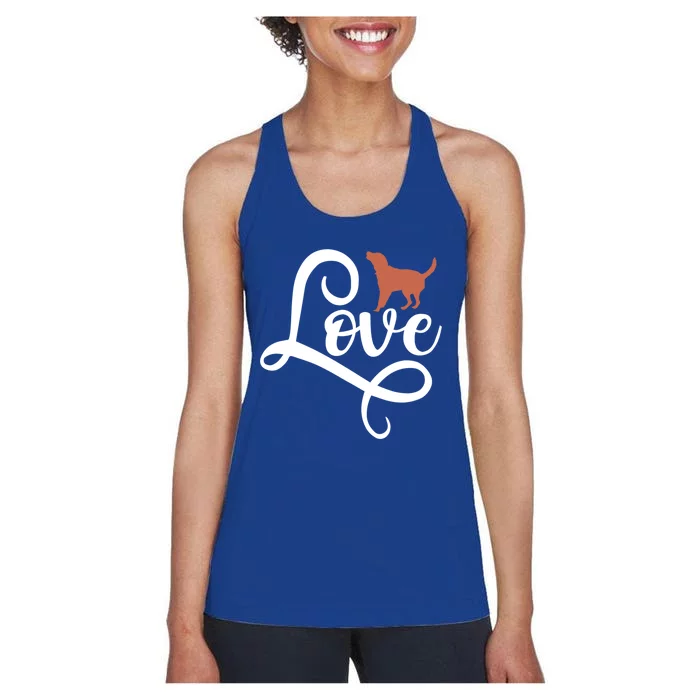 Chocolate Lab Valentine's Day For Labrador Retriever Mom Meaningful Gift Women's Racerback Tank