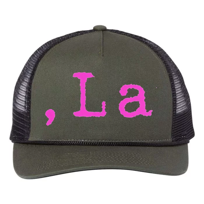 Comma +  La Vote Kamala Harris For President 2024 Election Retro Rope Trucker Hat Cap