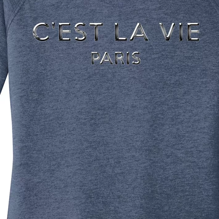 C'est La Vie Paris Lover Gift Women's Perfect Tri Tunic Long Sleeve Shirt