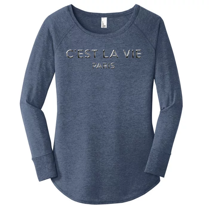 C'est La Vie Paris Lover Gift Women's Perfect Tri Tunic Long Sleeve Shirt