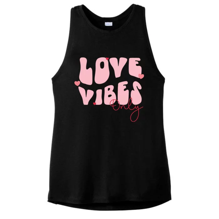 Chic Love Vibes Only Design Ladies Tri-Blend Wicking Tank