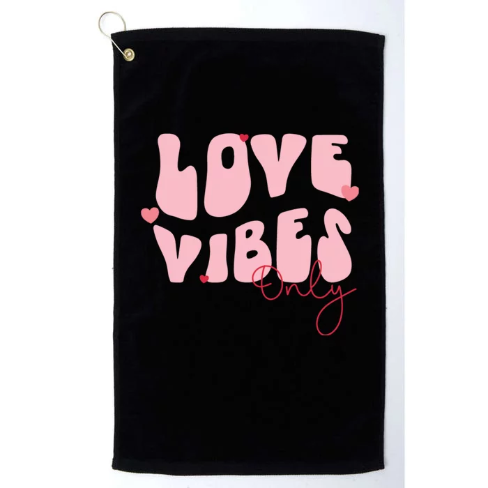 Chic Love Vibes Only Design Platinum Collection Golf Towel