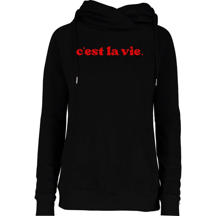 CEst La Vie Womens Funnel Neck Pullover Hood