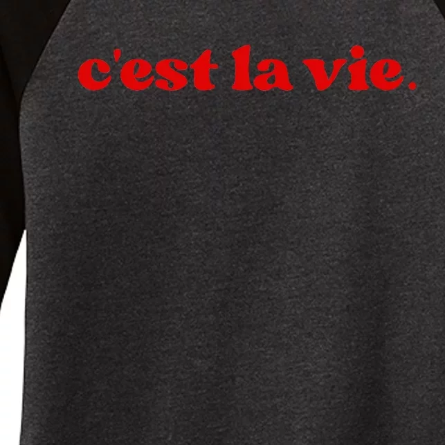 CEst La Vie Women's Tri-Blend 3/4-Sleeve Raglan Shirt