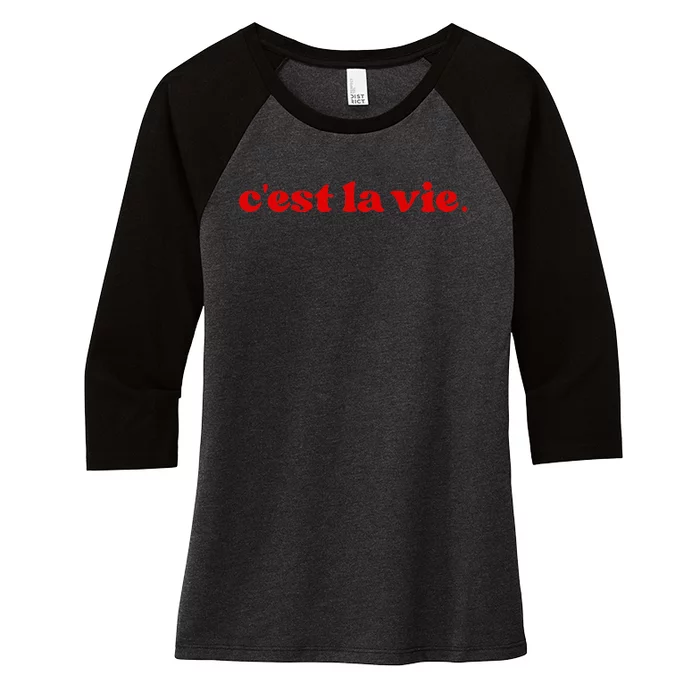 CEst La Vie Women's Tri-Blend 3/4-Sleeve Raglan Shirt