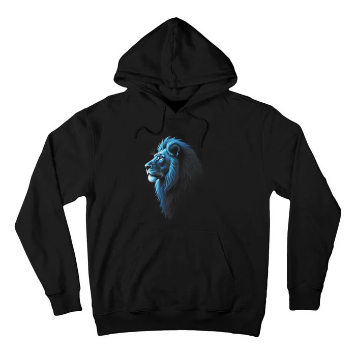 Cool Lion With Blue Eyes Lions Tall Hoodie