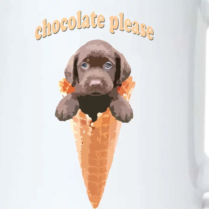 Chocolate Lab Waffle Cone Ice Cream Cute Puppy Tee Black Color Changing Mug