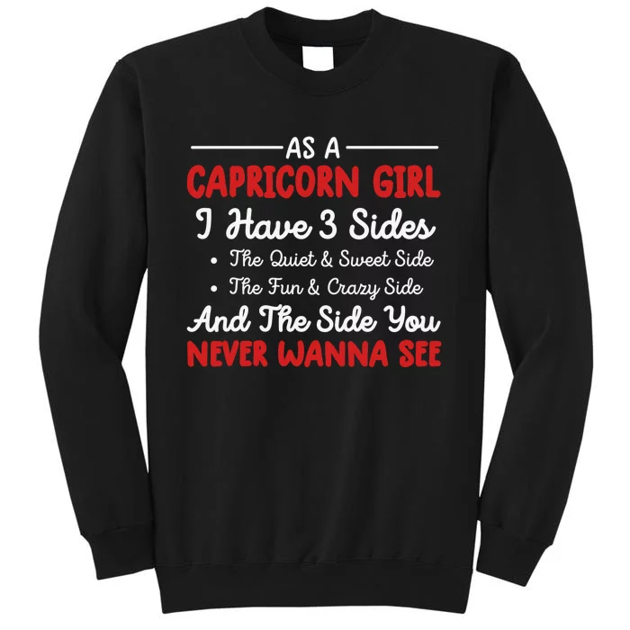 Capricorn  Loc'd Woman Zodiac Signs Birthday Tall Sweatshirt