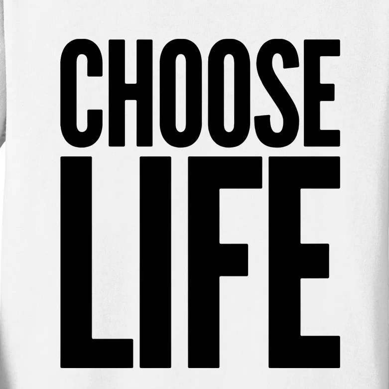 CHOOSE LIFE WHAM Replica RIP George Michael Kids Long Sleeve Shirt