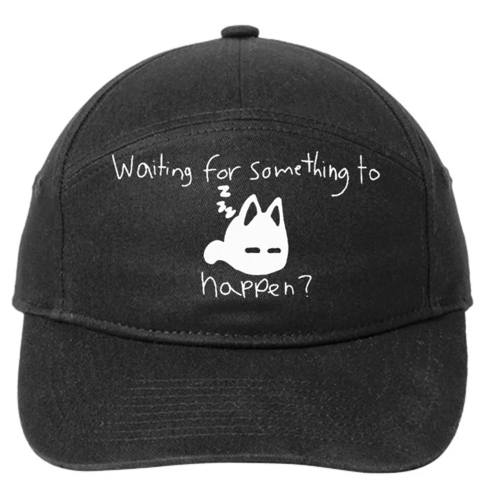 Cat Lover Waiting For Something To Happen Omori Cat Inspired 7-Panel Snapback Hat