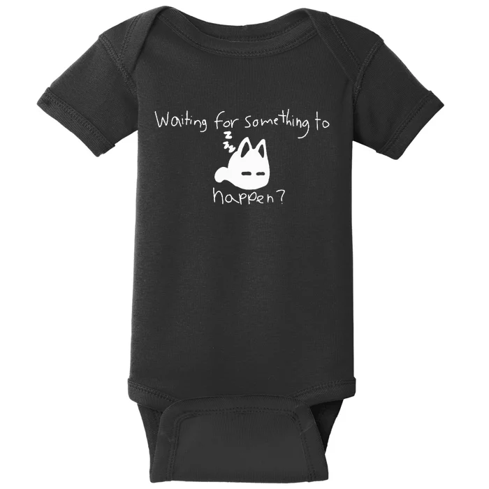 Cat Lover Waiting For Something To Happen Omori Cat Inspired Baby Bodysuit