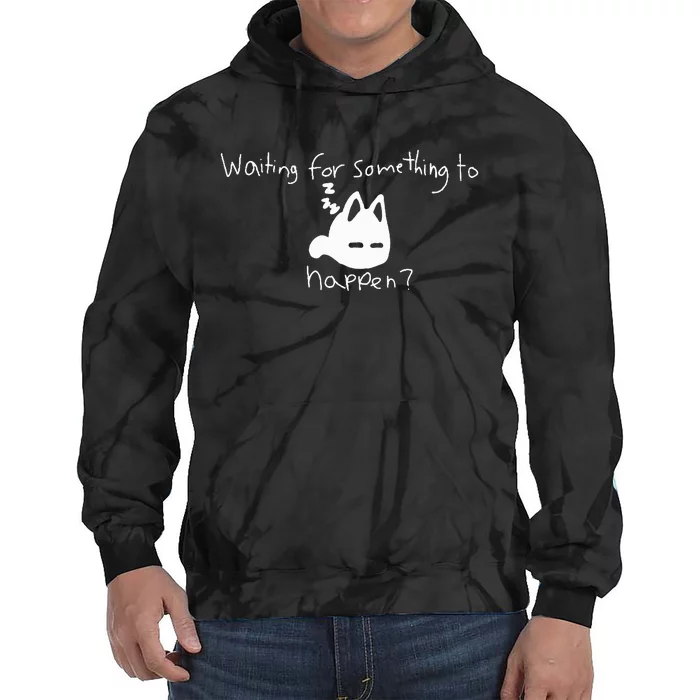 Cat Lover Waiting For Something To Happen Omori Cat Inspired Tie Dye Hoodie